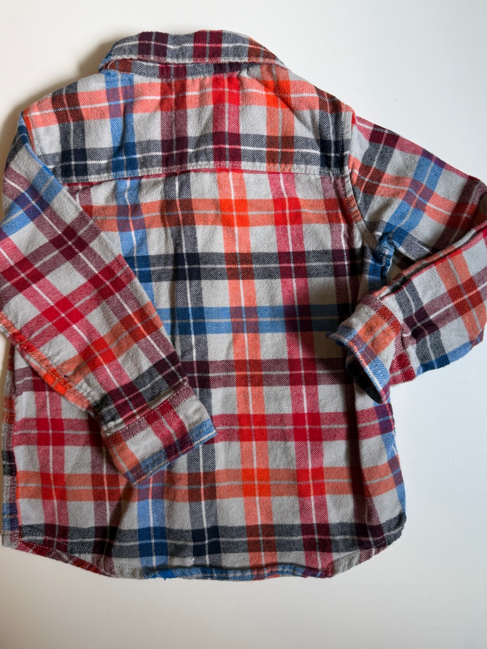 Gymboree Red, Blue, Gray Plaid Button-Down Shirt 2T - Picture 5 of 5